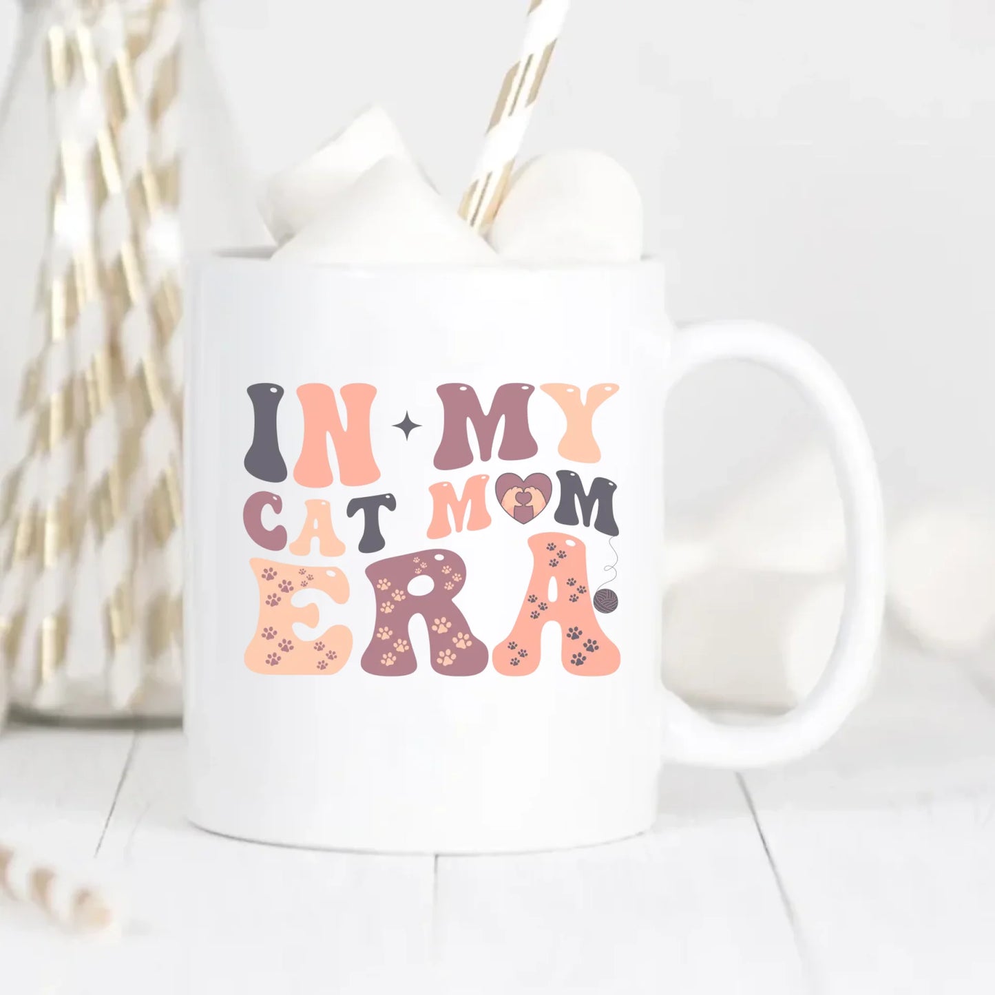 In My Cat Mum Era Personalised Purple Mug