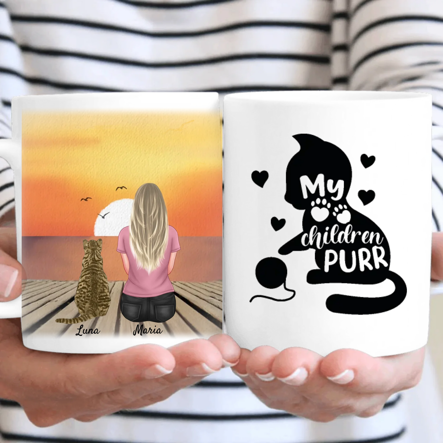 My Children Purr Cat Mum Personalised Mug