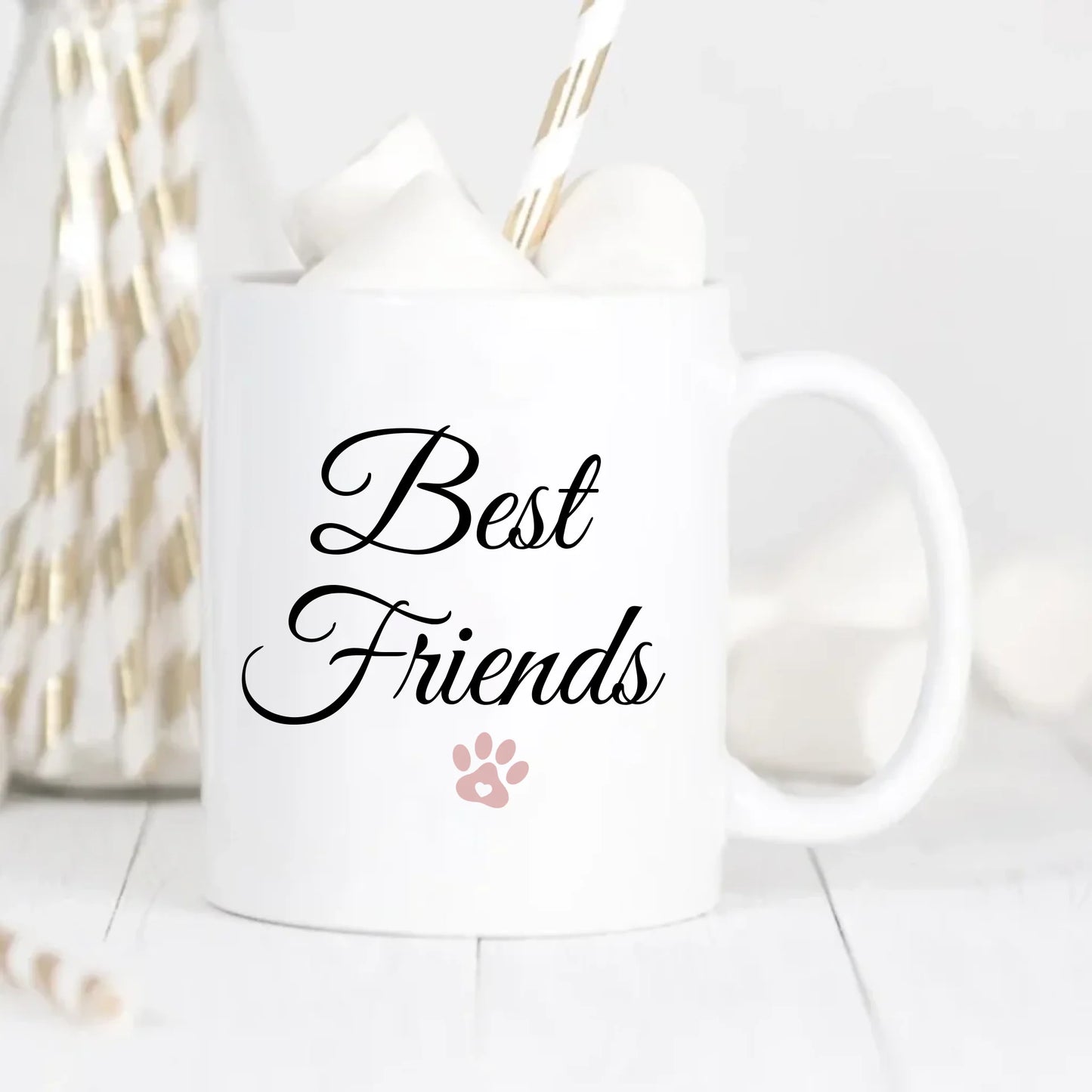 British Shorthair Grey Best Friends Personalised Cat Mug