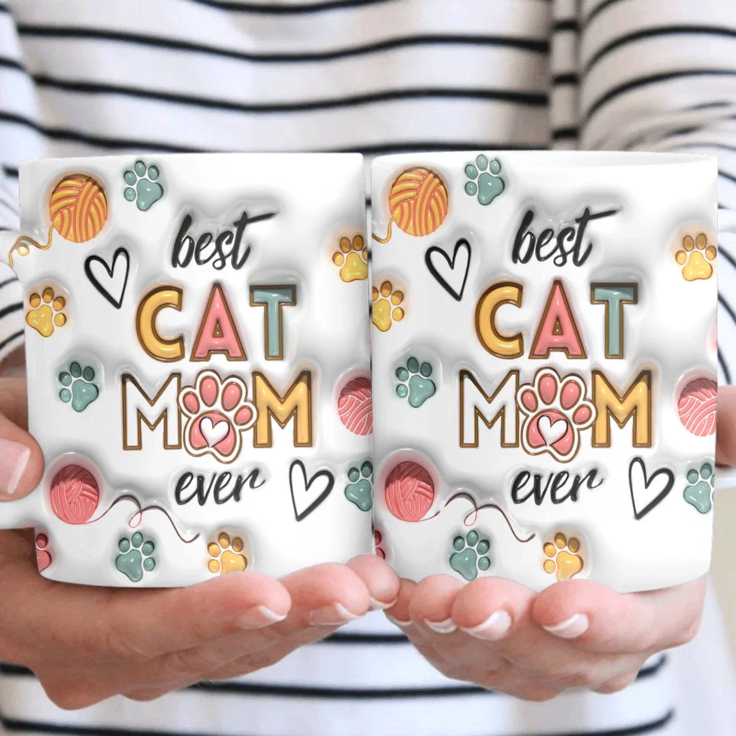 Best Cat Mum Ever 3D Inflated Effect Mug