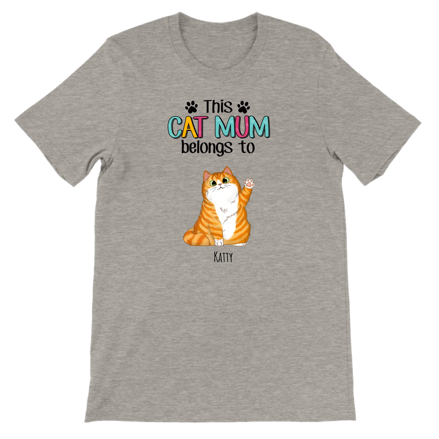 This Cat Mum Belongs to Personalised T-Shirt