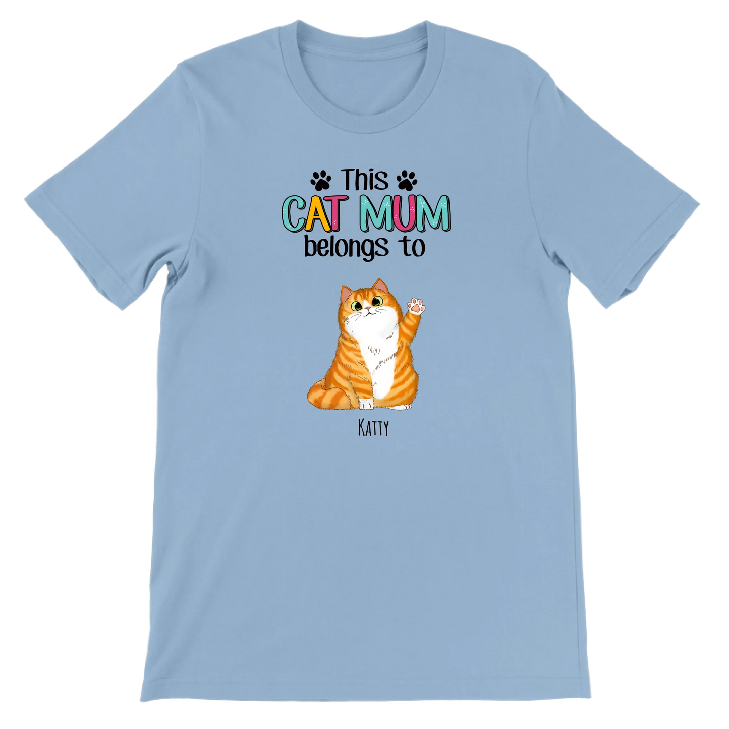 This Cat Mum Belongs to Personalised T-Shirt