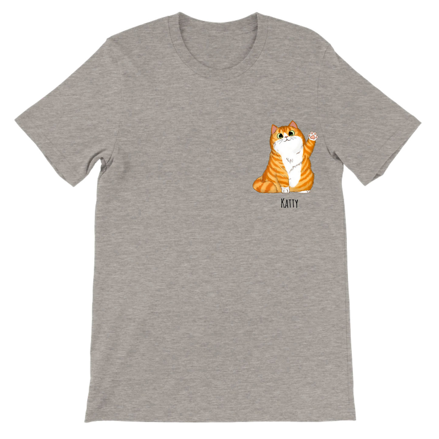 Cat Over My Heart Personalised T-Shirt