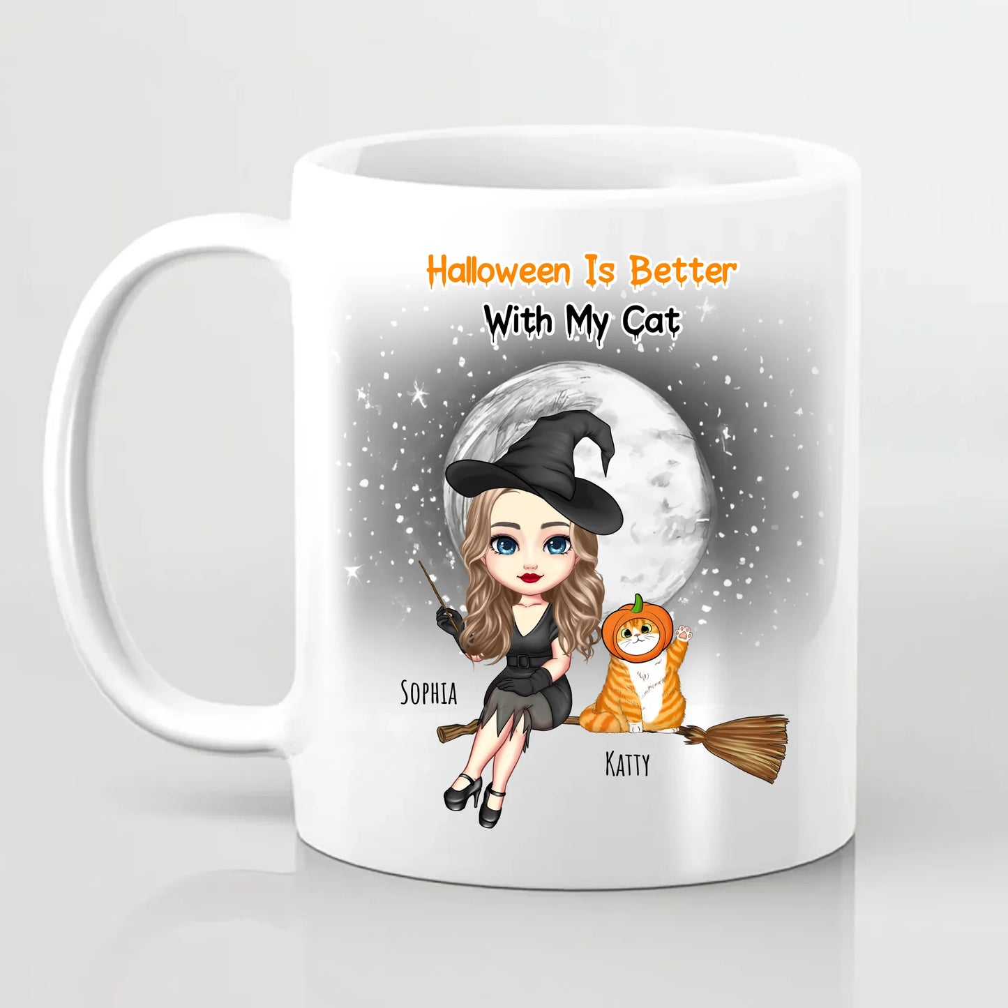 Halloween Is Better with My Cats Personalised Halloween Cat Mug