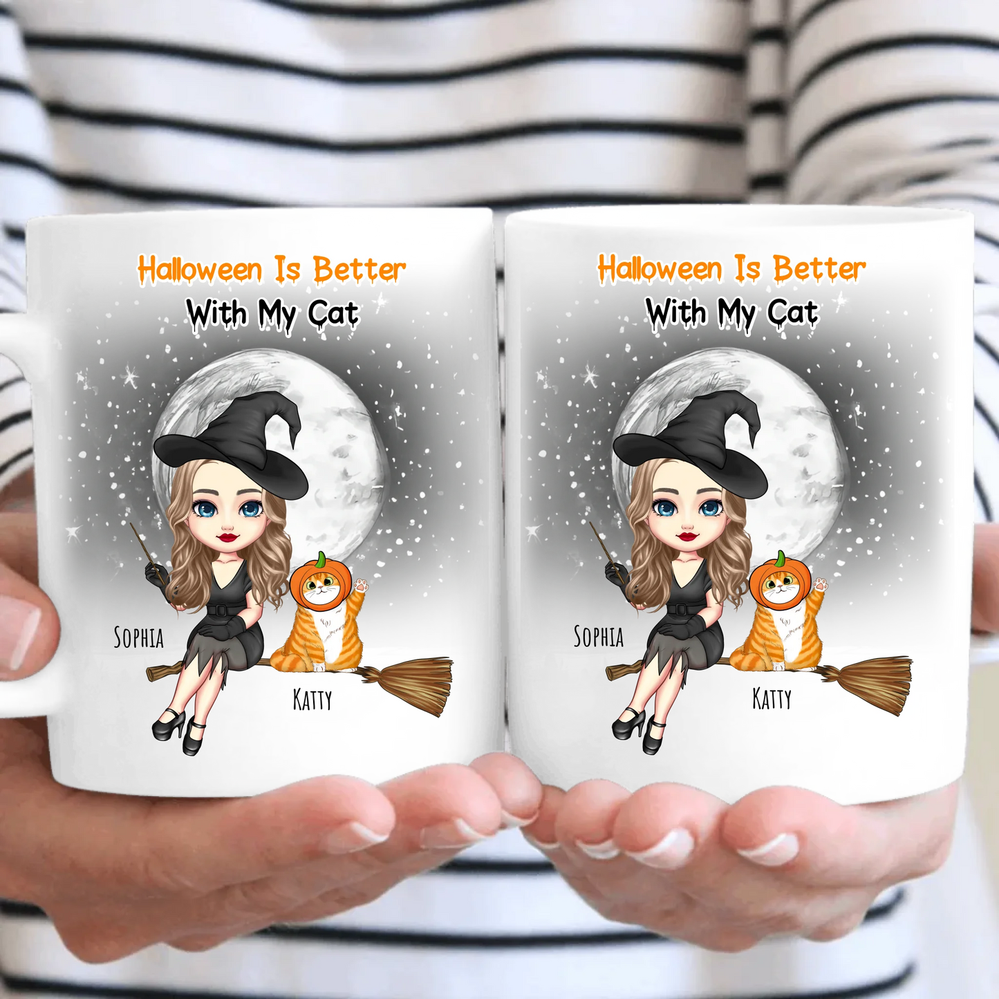 Halloween Is Better with My Cats Personalised Halloween Cat Mug