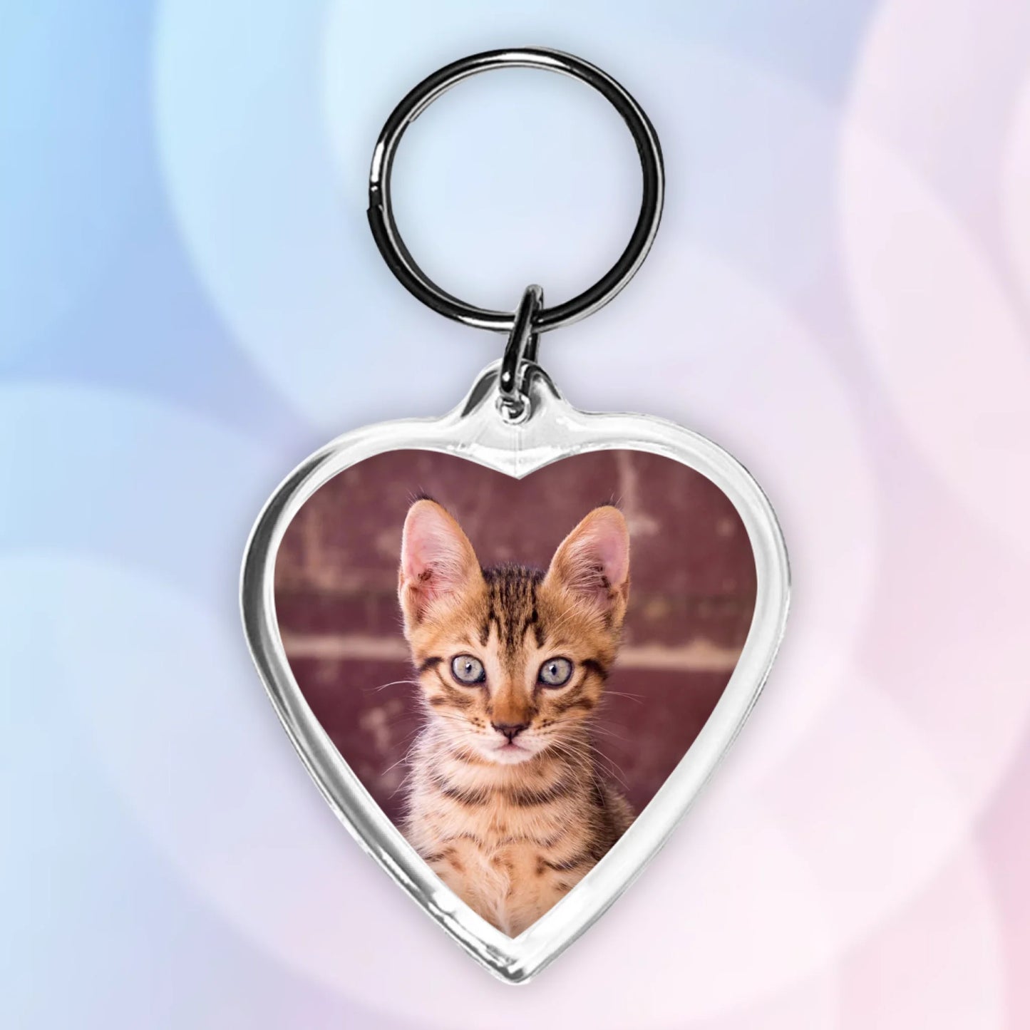 Personalised Photo Heart Keyring