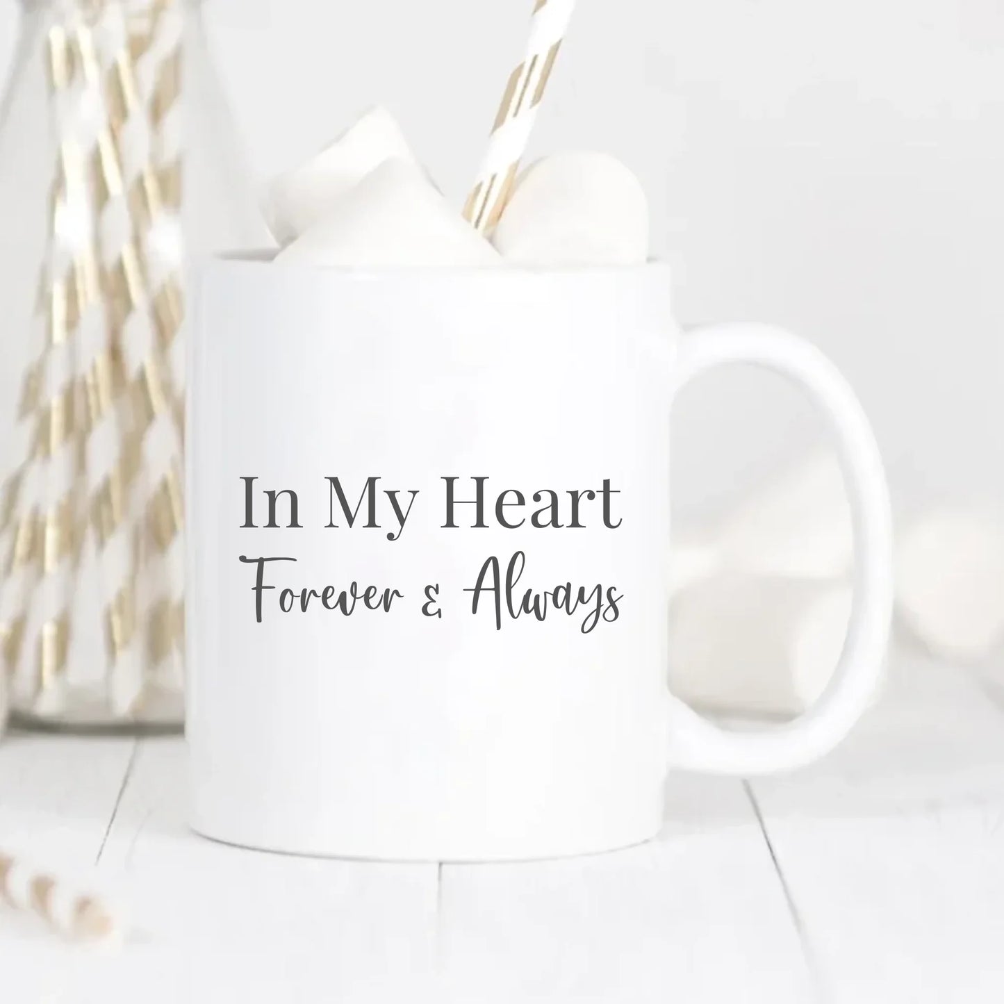 Floral Watercolour Paw Personalised Always In My Heart Mug