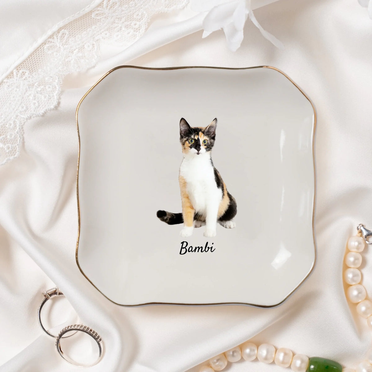 Personalised Pet Photo Upload Ceramic Jewellery Dish
