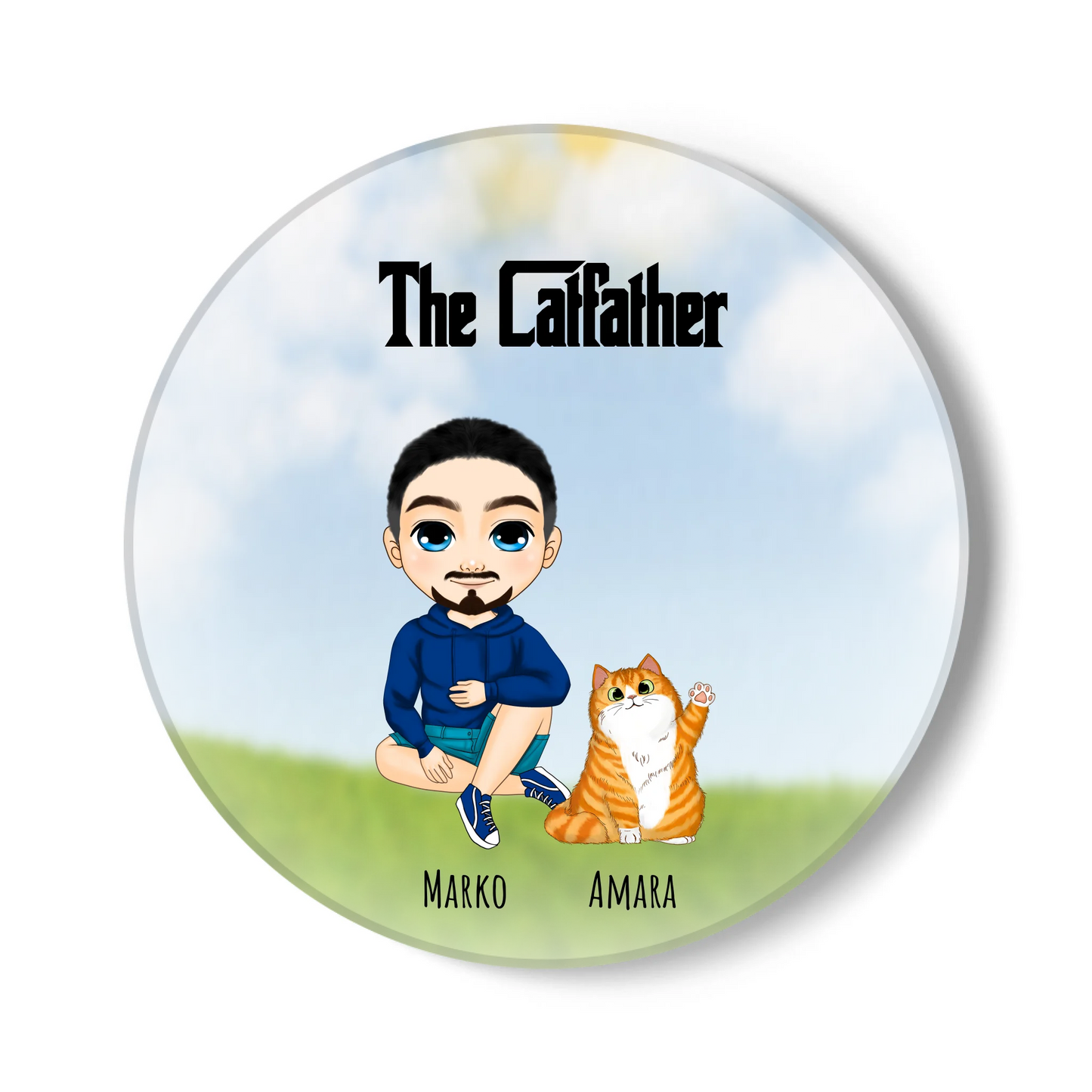 The Catfather Personalised Coaster