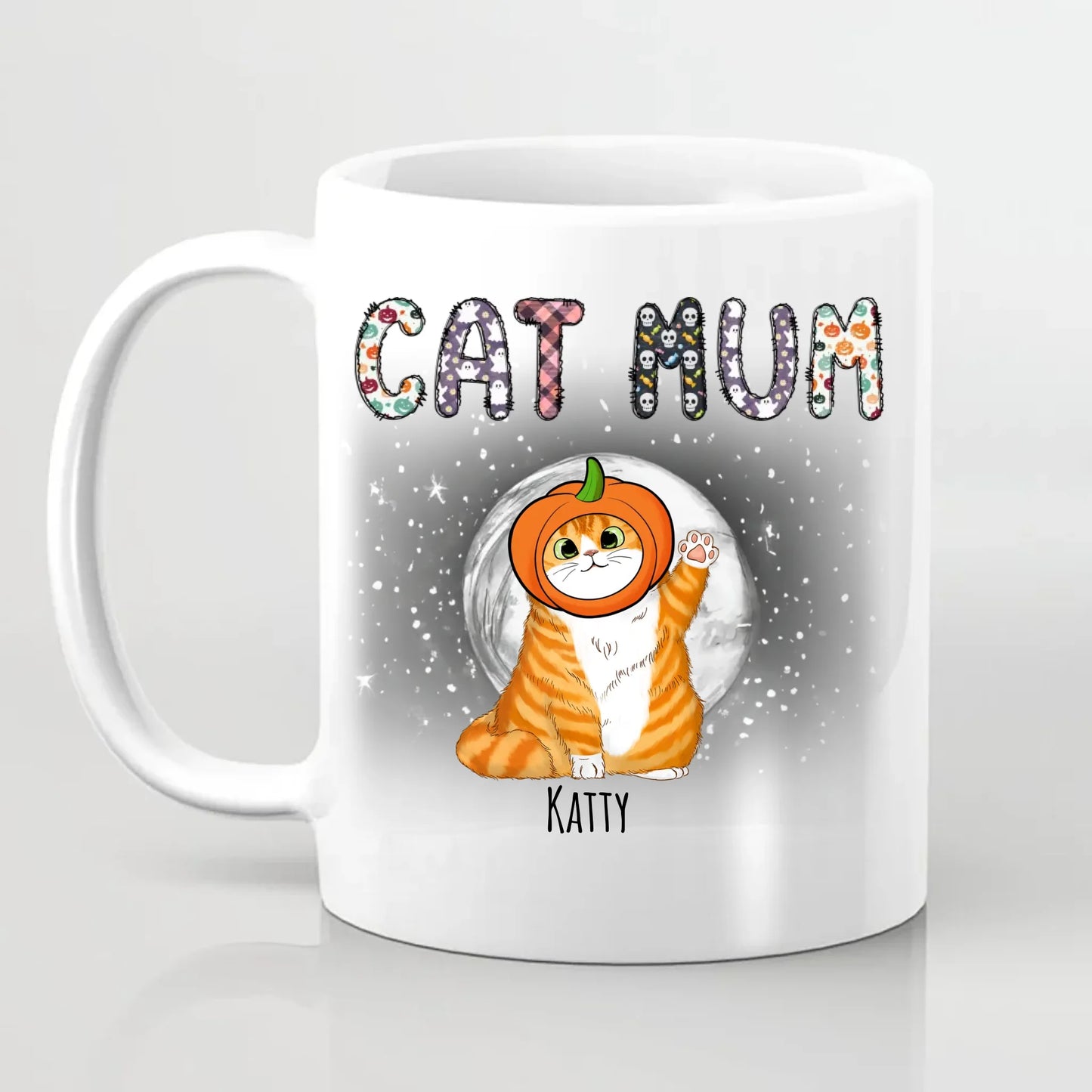 Halloween Cat Mum Personalised Halloween Mug