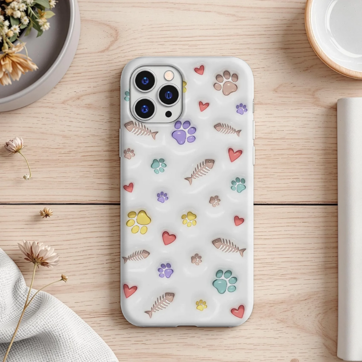 Pet Mum & Dad - 3D Inflated Effect Personalised Flexi Phone Case