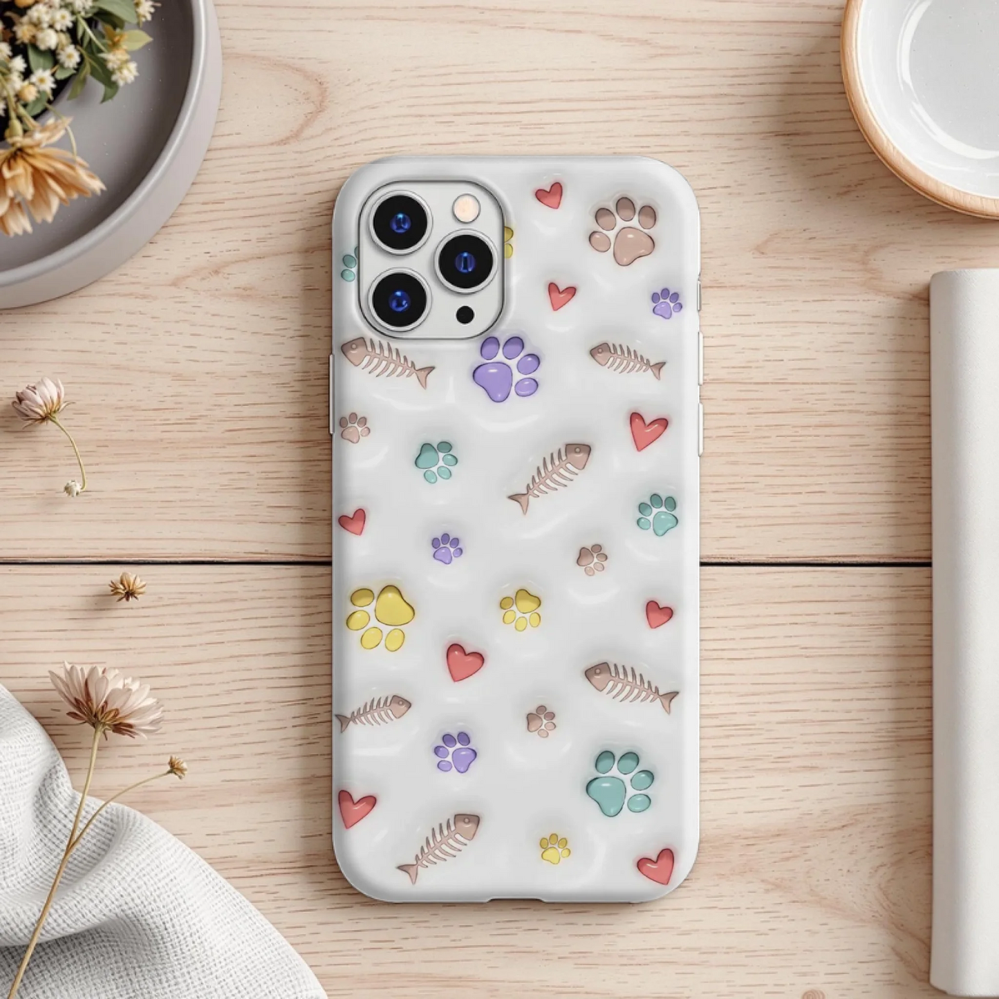 Pet Mum & Dad - 3D Inflated Effect Personalised Flexi Phone Case