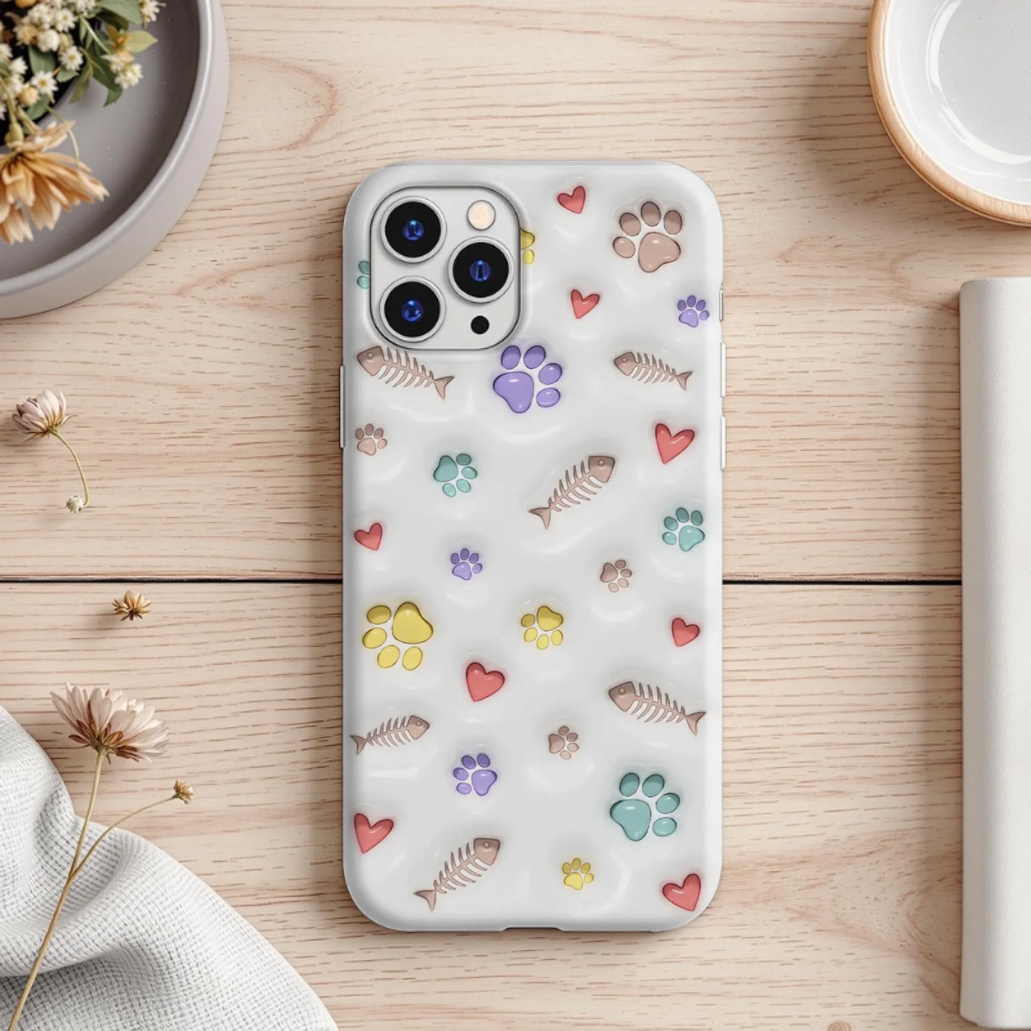 Pet Mum & Dad - 3D Inflated Effect Personalised Flexi Phone Case