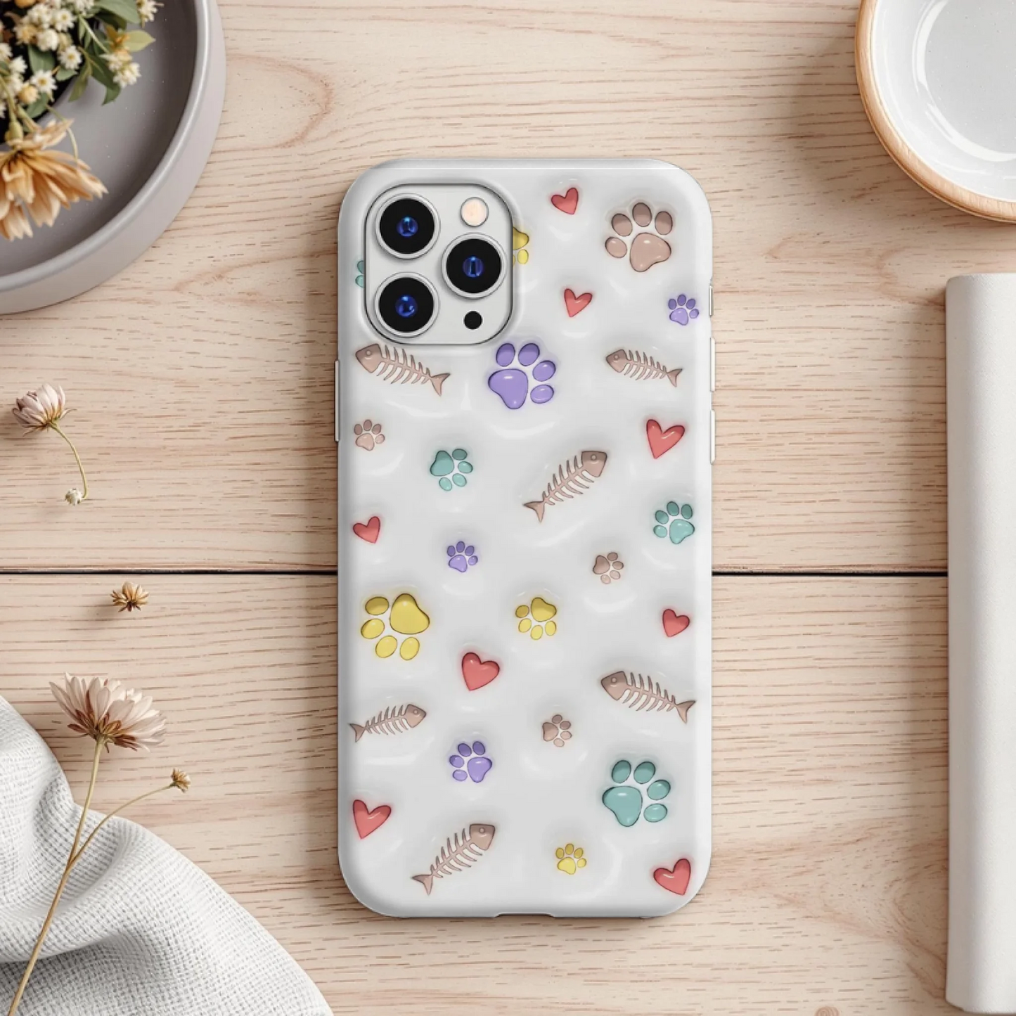 Pet Mum & Dad - 3D Inflated Effect Personalised Flexi Phone Case