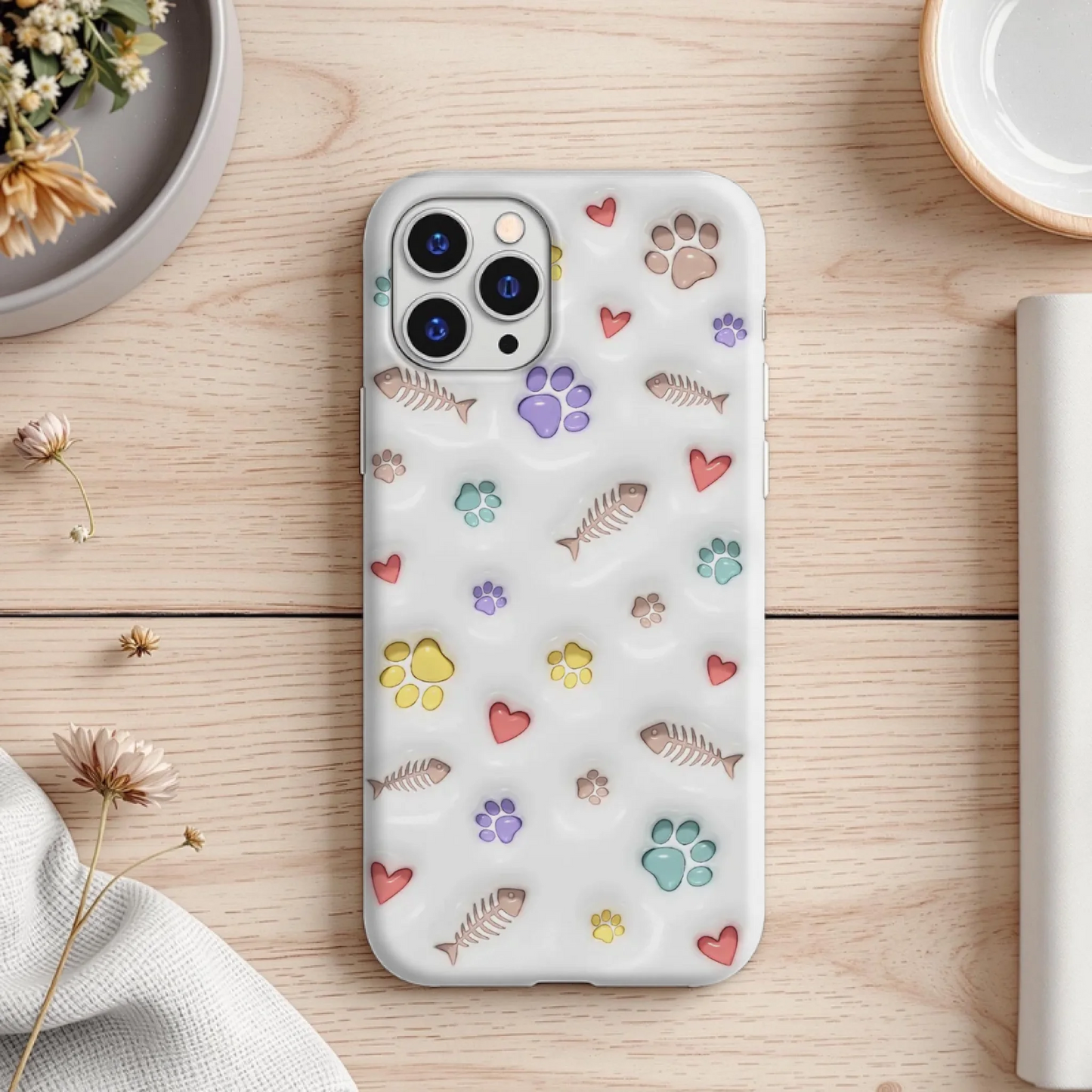 Pet Mum & Dad - 3D Inflated Effect Personalised Flexi Phone Case
