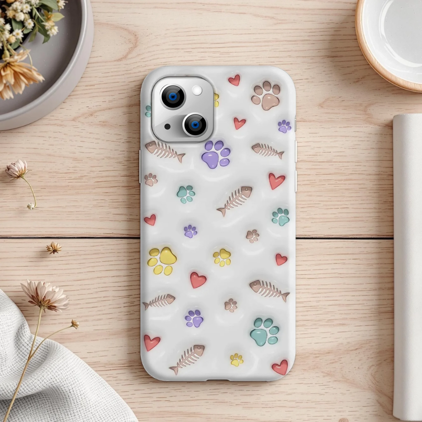 Pet Mum & Dad - 3D Inflated Effect Personalised Flexi Phone Case