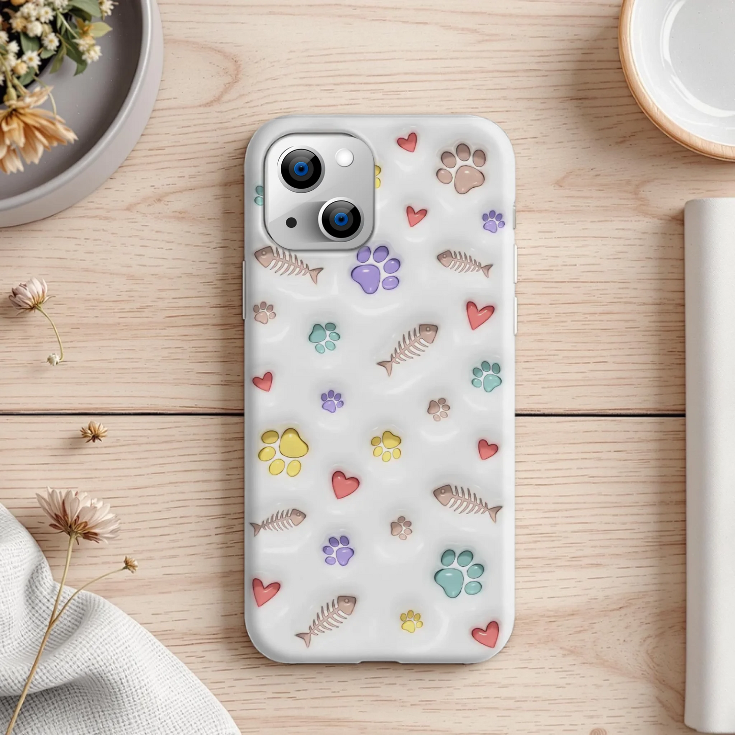Pet Mum & Dad - 3D Inflated Effect Personalised Flexi Phone Case