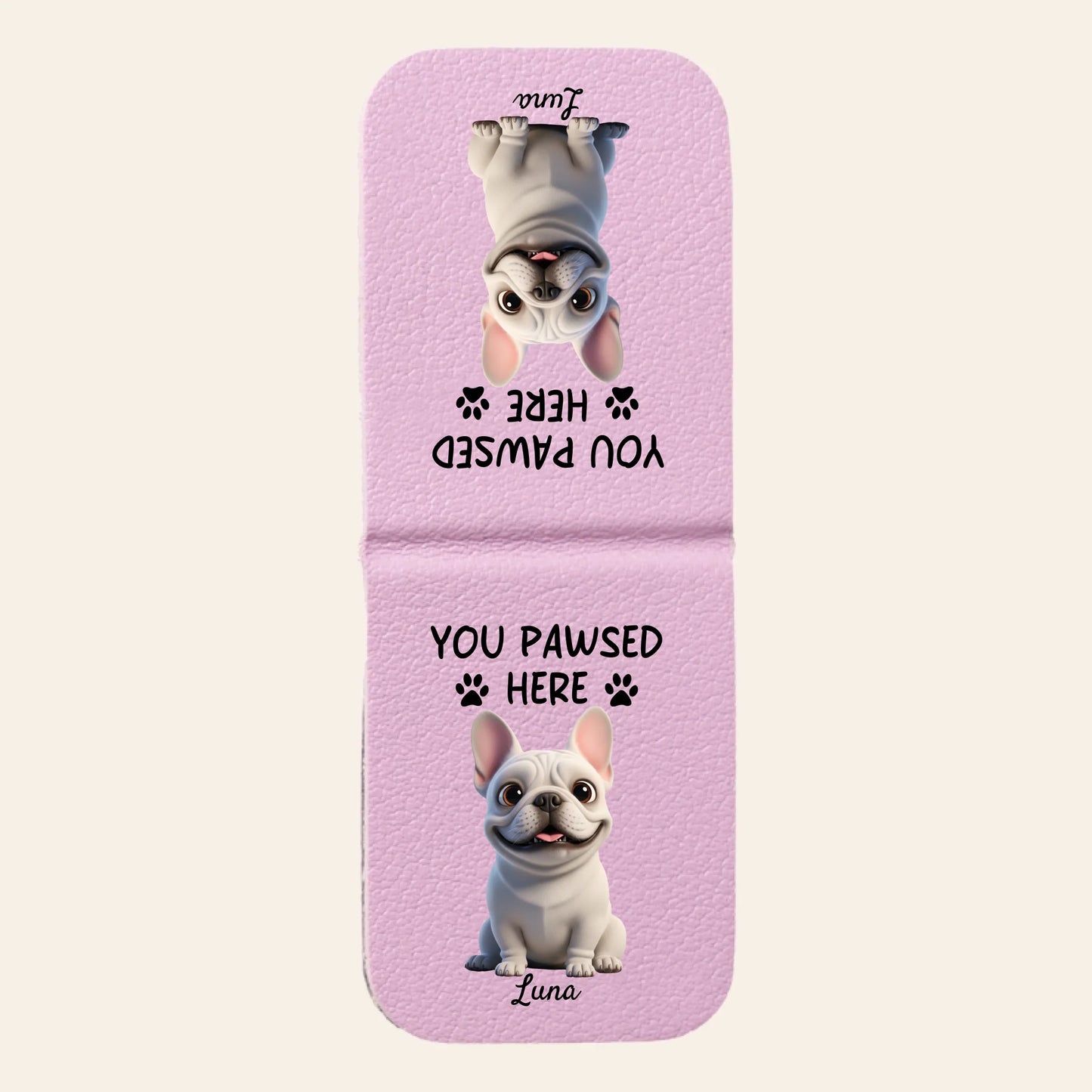 Faux Leather Personalised Dog Magnetic Bookmark