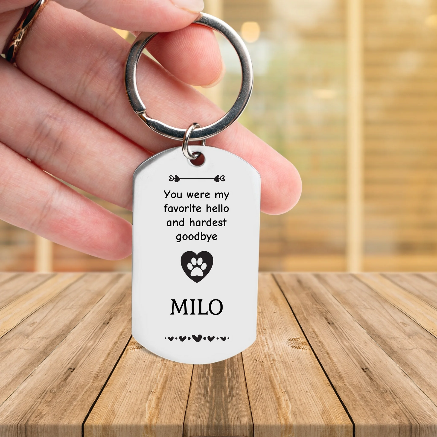 Personalized Pet Photo Memorial Keychain