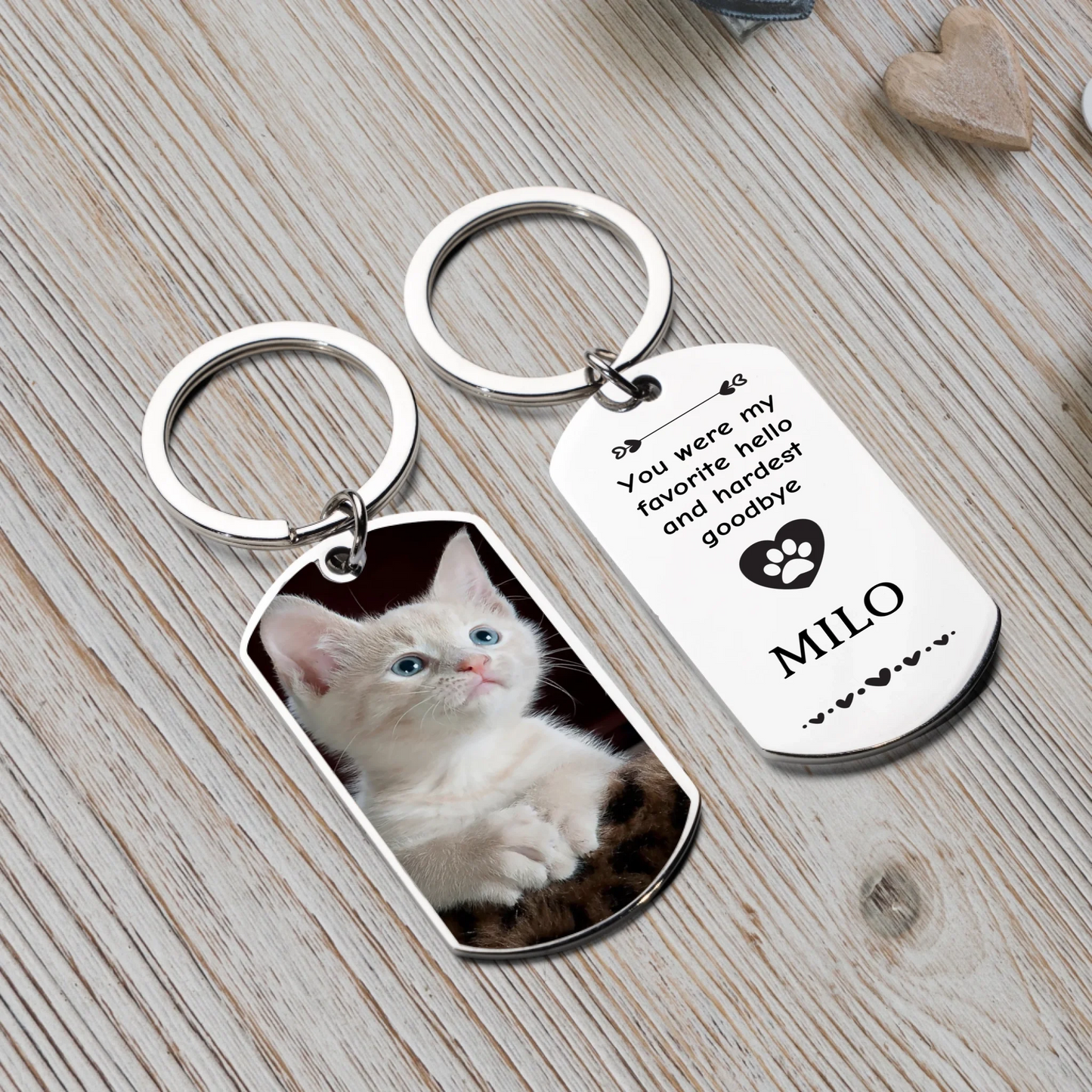 Personalized Pet Photo Memorial Keychain