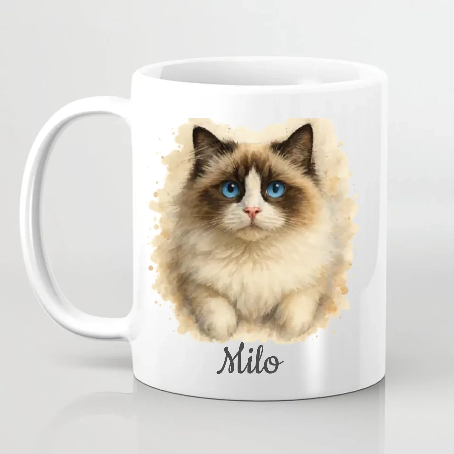 Personalised Photo Upload Pet Watercolour Mug