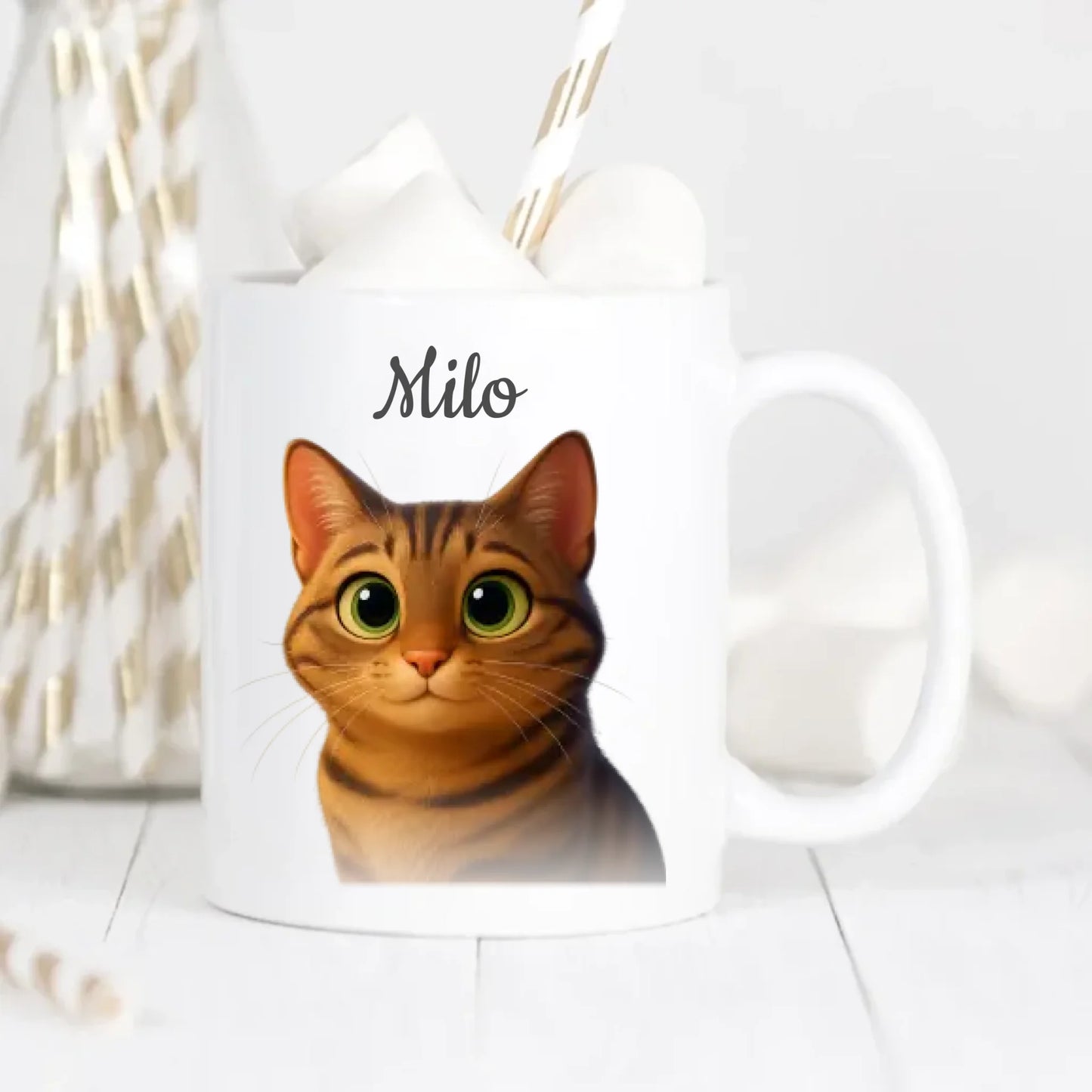 Cartoon Personalised Photo Upload Pet Cartoon Mug