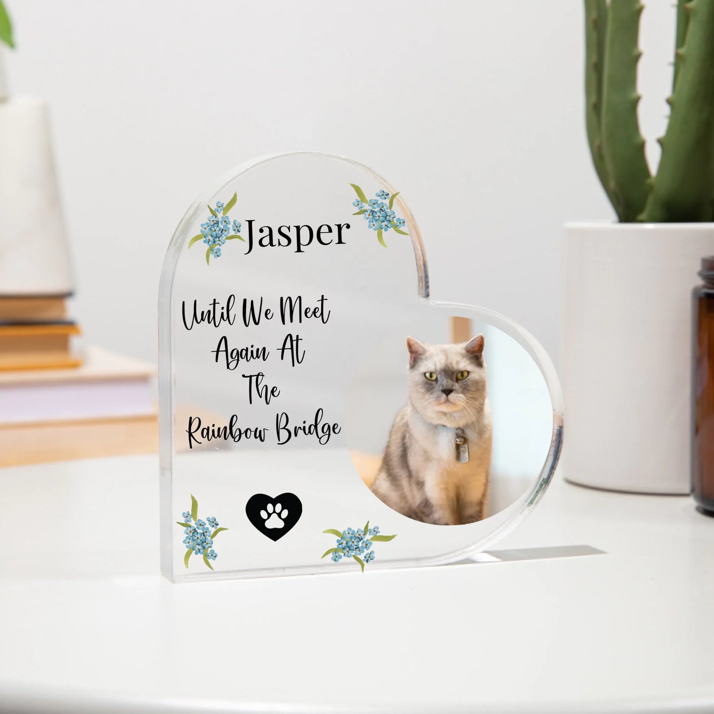 Personalised Pet Memorial Acrylic Heart - You Were My Favourite Hello & Hardest Goodbye copy