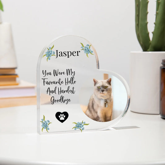 Acrylic Heart white marble 1
