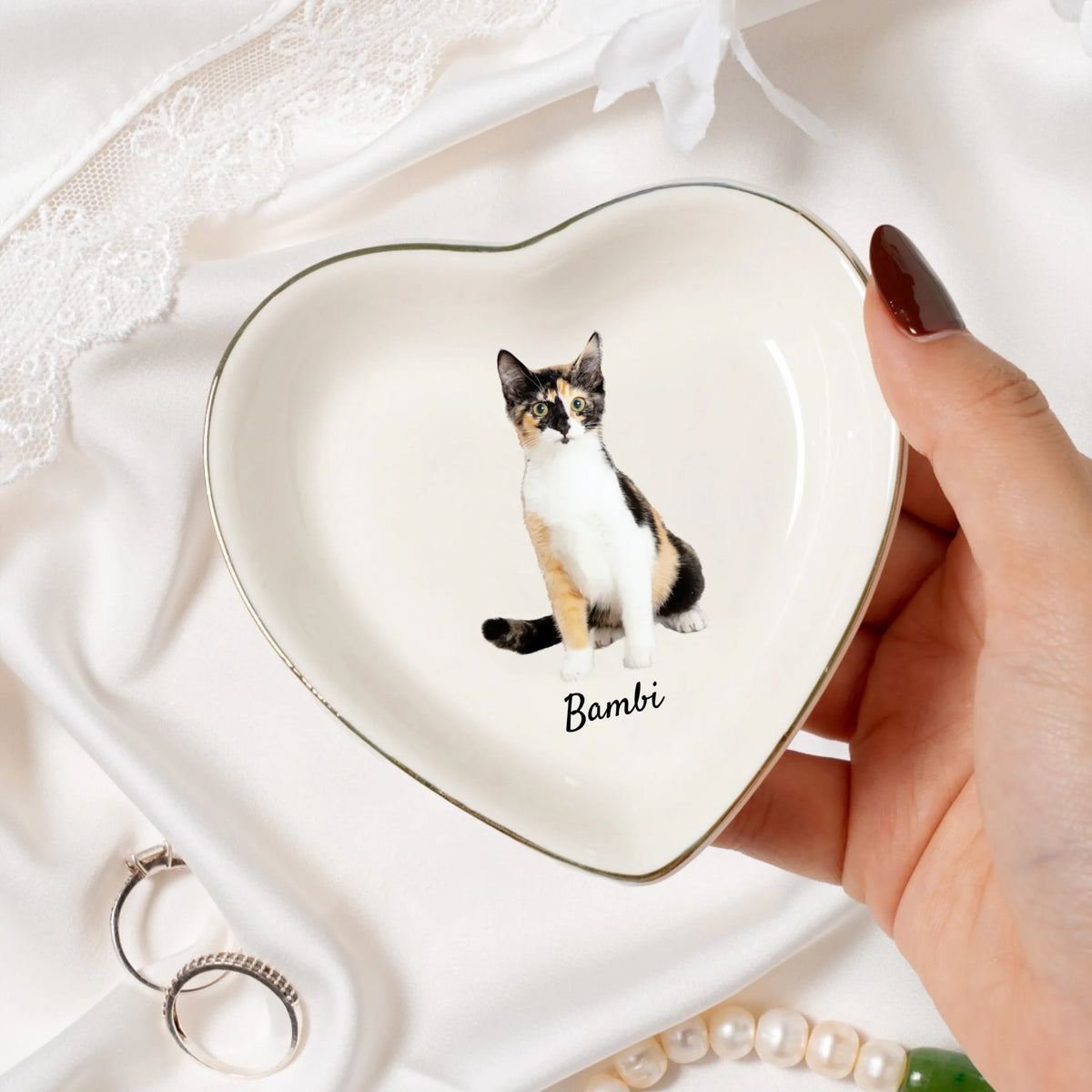 Personalised Pet Photo Upload Ceramic Jewellery Dish