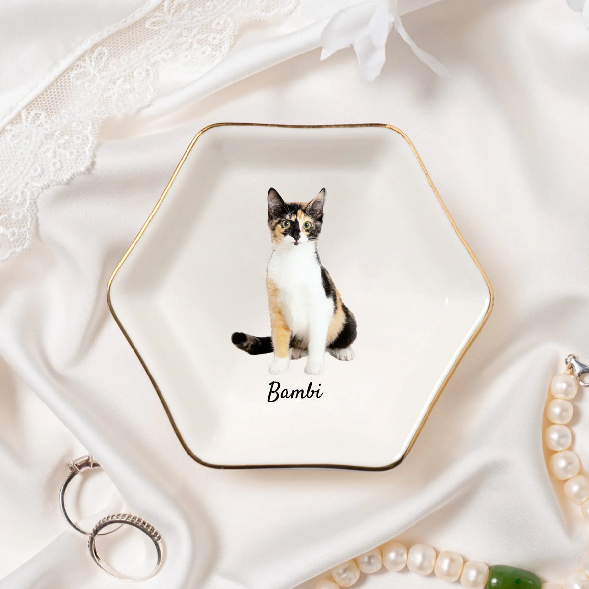 Personalised Pet Photo Upload Ceramic Jewellery Dish