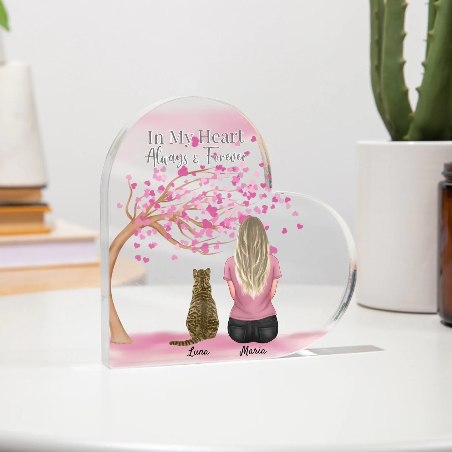 Personalised In My Heart Always And Forever Acrylic Heart