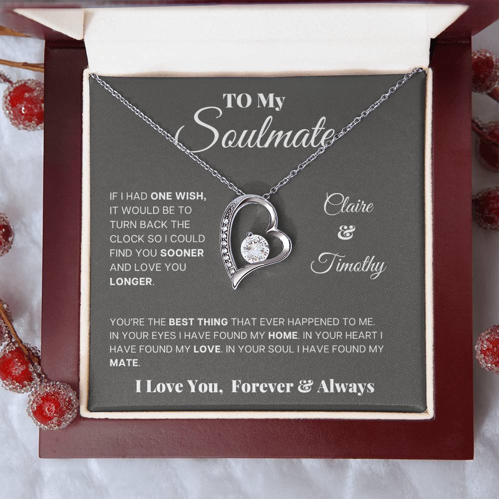 Personalised To My Soulmate - Forever Love Necklace