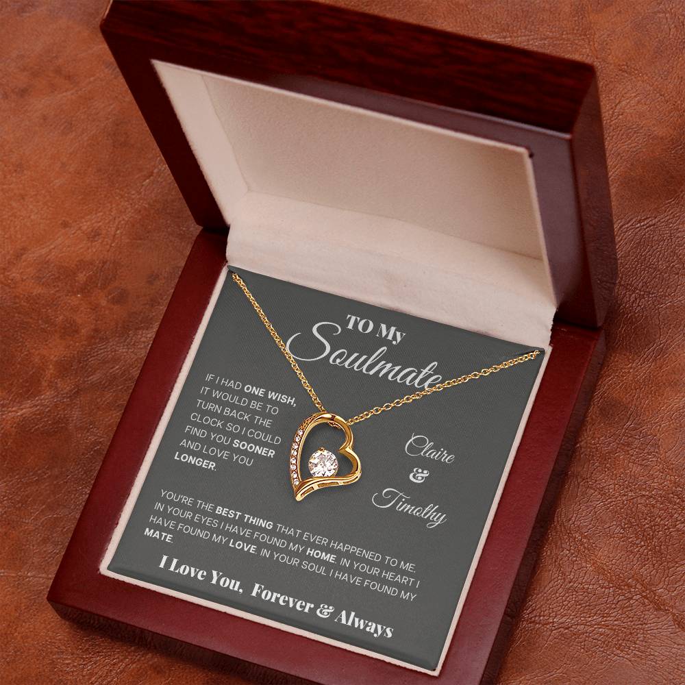 Personalised To My Soulmate - Forever Love Necklace