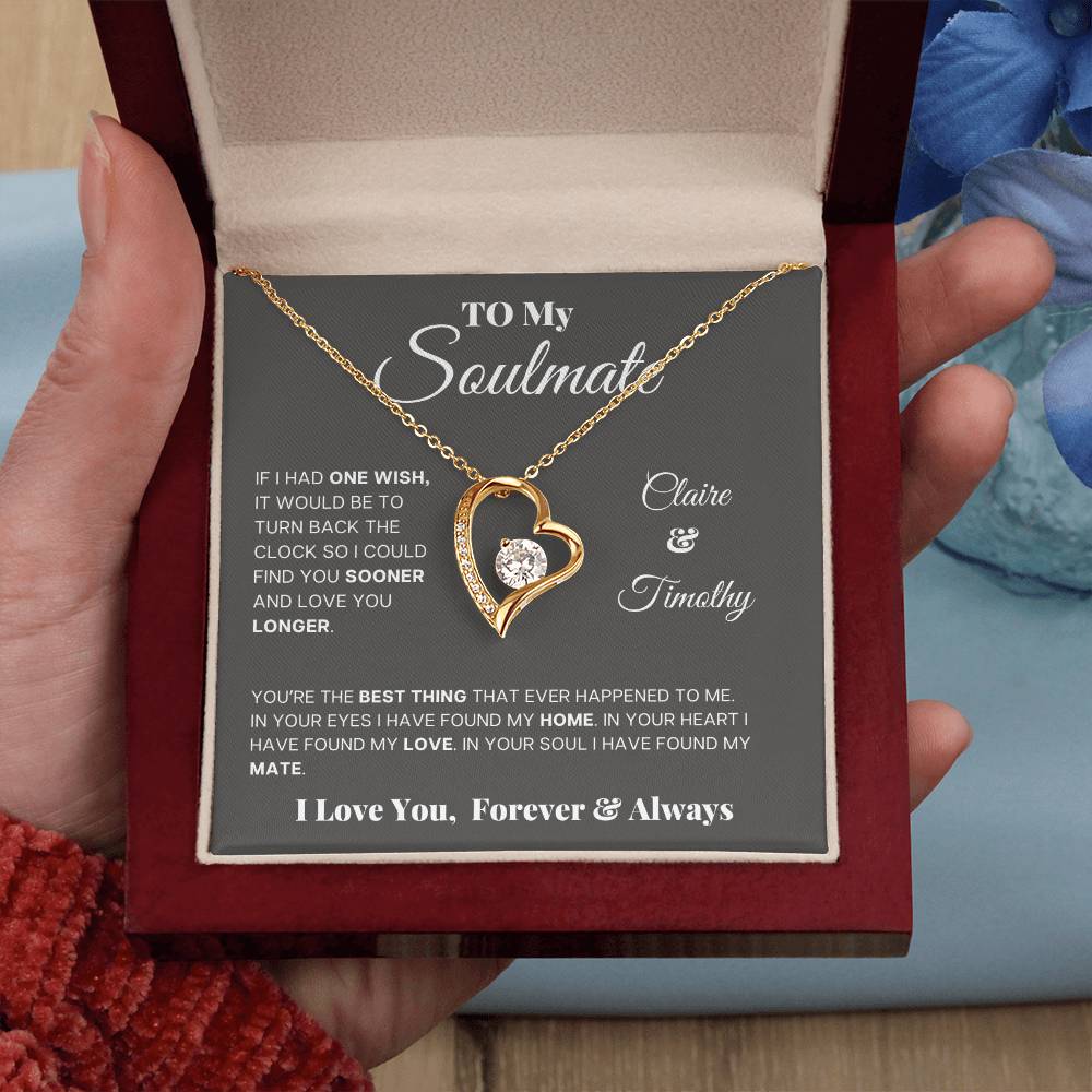 Personalised To My Soulmate - Forever Love Necklace