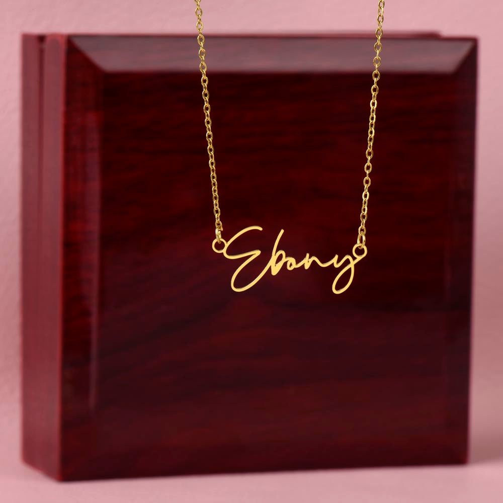 Personalized Signature Necklace - I wish you lived next door