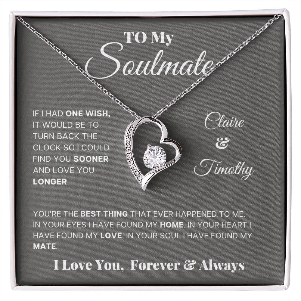 Personalised To My Soulmate - Forever Love Necklace