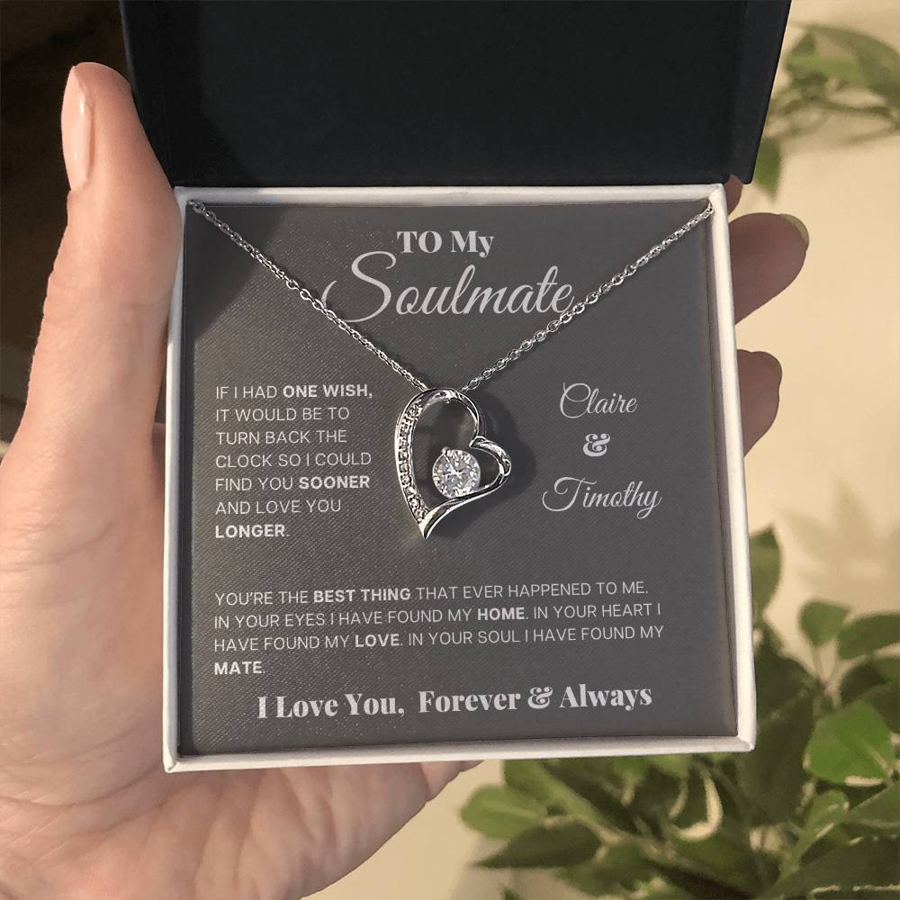 Personalised To My Soulmate - Forever Love Necklace