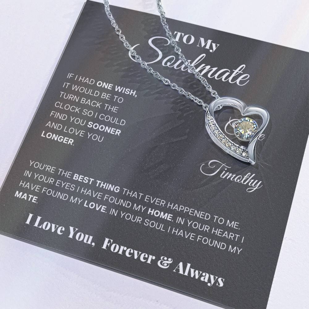 Personalised To My Soulmate - Forever Love Necklace