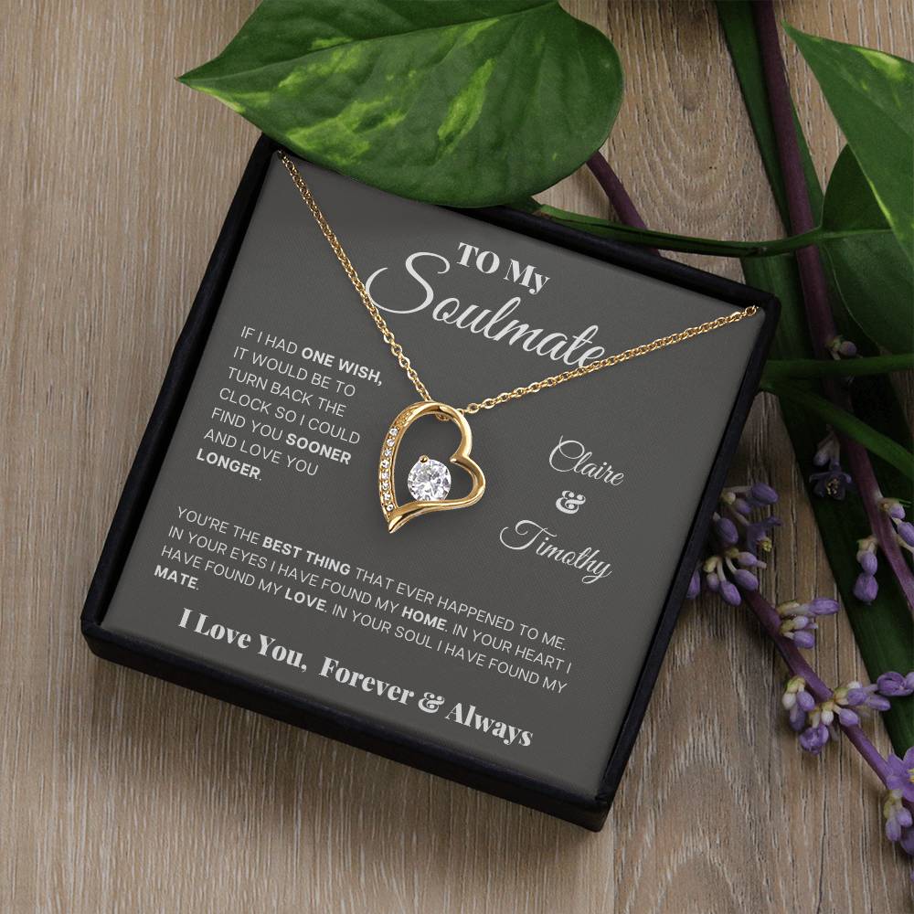 Personalised To My Soulmate - Forever Love Necklace