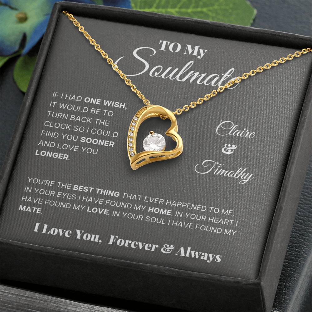 Personalised To My Soulmate - Forever Love Necklace