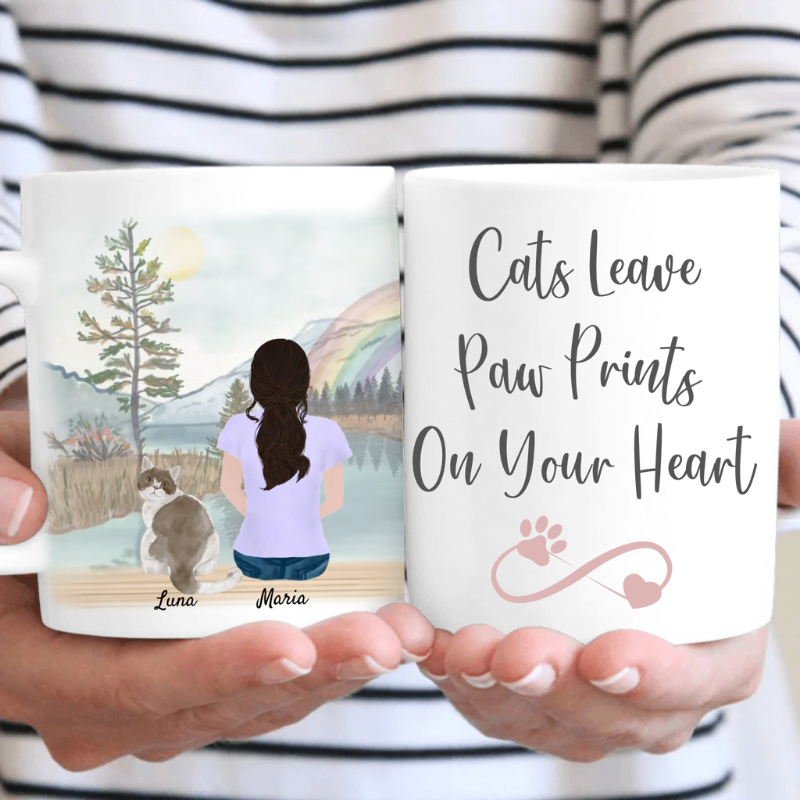 Cat Leave Paw Prints on Your Heart Infinity